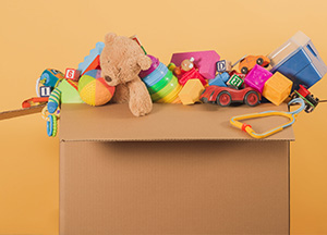 Brown and Blue Santa Toy Drives | Austin Telco FCU