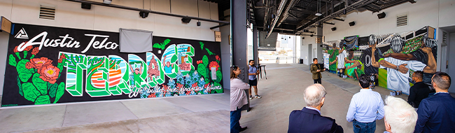 Austin Telco FCU, Austin FC, Q2 Stadium, Murals